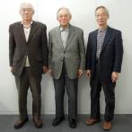 財団法人大日本蚕糸会でもご活躍の先生方。左から河上清先生、小林勝利先生、井上元先生