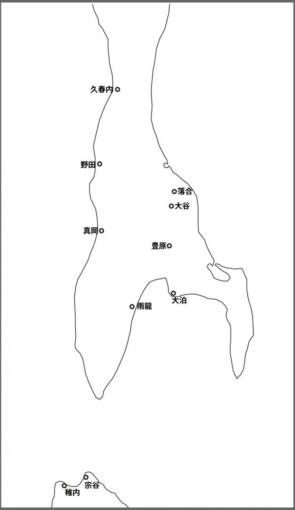 当時のサハリン南部の概略図