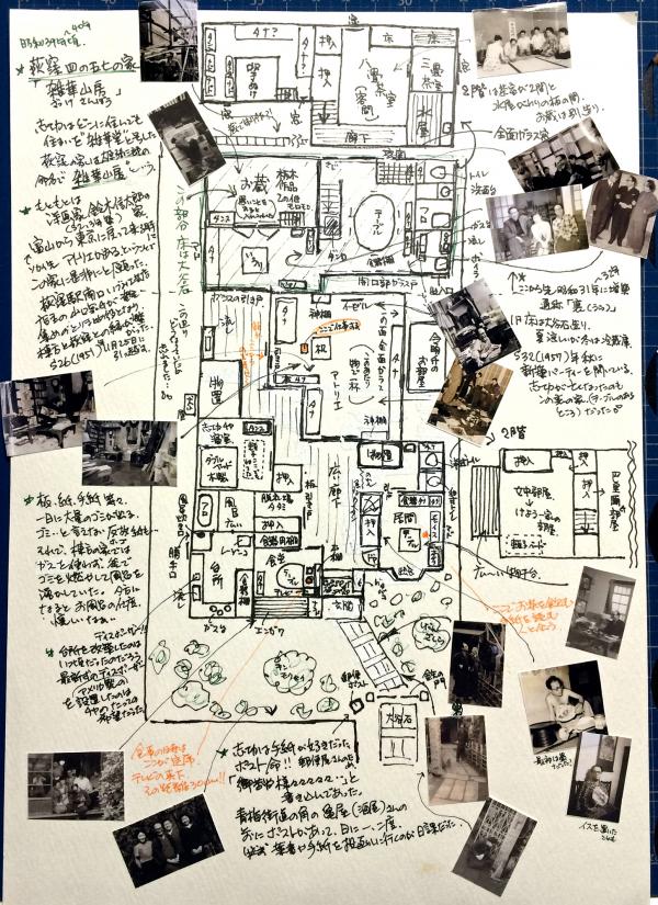 石井さんが作成した荻窪の家の見取り図（写真提供：石井頼子さん）