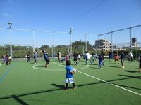 サッカー教室は、プロサッカーチームFC東京のコーチが指導（写真提供：TAC杉並区上井草スポーツセンター）