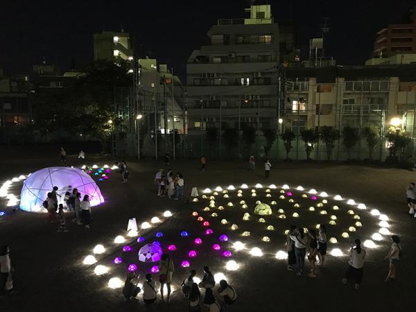 阿佐ヶ谷中学校の校庭を彩るスタードーム