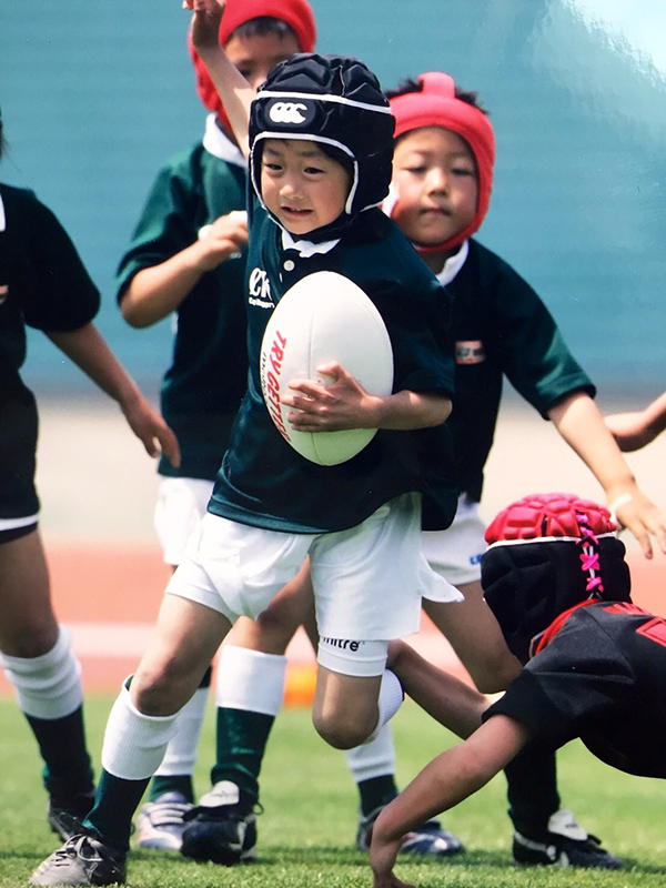 杉並少年ラグビースクール時代の平野さん（写真提供：公益財団法人日本ラグビーフットボール協会）