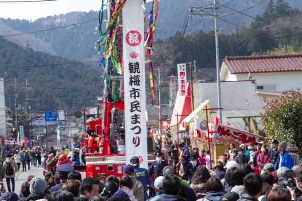 梅の里復興を願い、幼木の成長を見守る人でにぎわう「観梅市民まつり」（写真提供：青梅市）