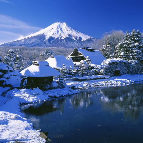 忍野村から見える美しい富士山（写真提供：忍野村）