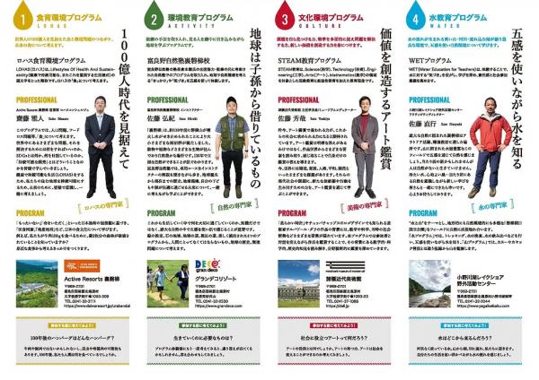 裏磐梯観光活性化協議会が提供するSDGsプログラムのパンフレット（資料提供：裏磐梯観光活性化協議会）