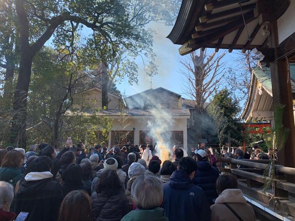 馬橋稲荷神社のとんど焼き