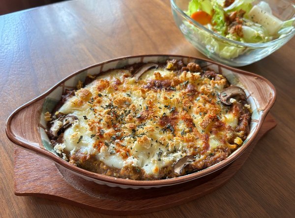 数量限定のカレードリア。ホワイトソースでまろやかな味わい