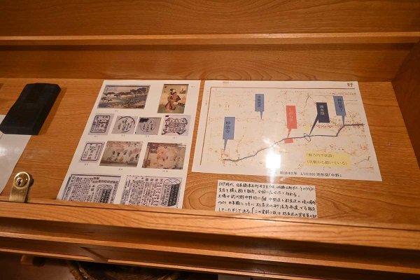 ２階に保存されていた寺田さん作成の妙法寺参詣に関する資料