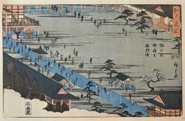 「江戸名所 堀の内妙法寺祖師詣」（広重 弘化四年～嘉永五年頃）（杉並区立郷土博物館所蔵）