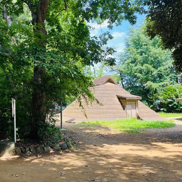 ピラミッドのような建物は、古墳時代の復原住居