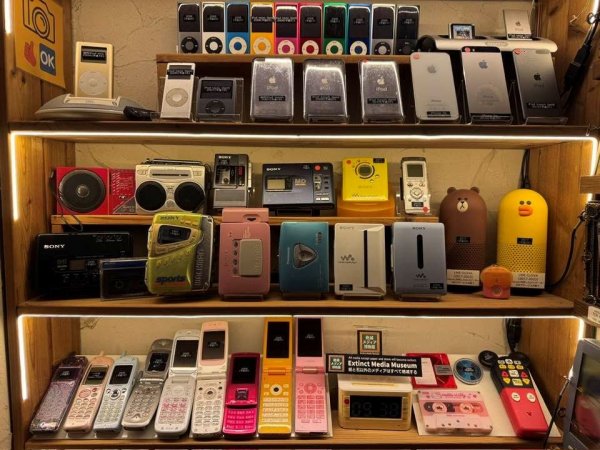高円寺三角地帯の一角にあるウォークマンや携帯電話の旧型機