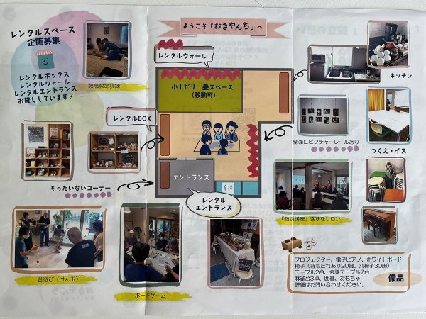 レンタルスペースの企画を募集している（資料提供：「まちサロンおきやんち」）