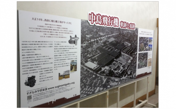 2012（平成24）年、西荻地域区民センターでの展示風景