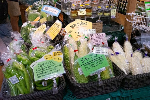 野菜の特徴をわかりやすくまとめ、調理法を記載したスタッフ手製のポップ