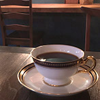 画像:さくら散歩の途中で<br>コーヒーブレイク